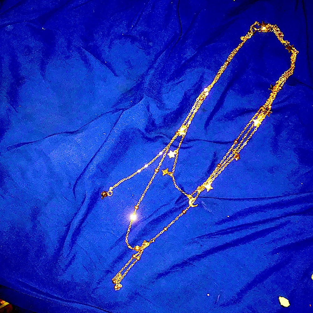 Gold tone choker necklace